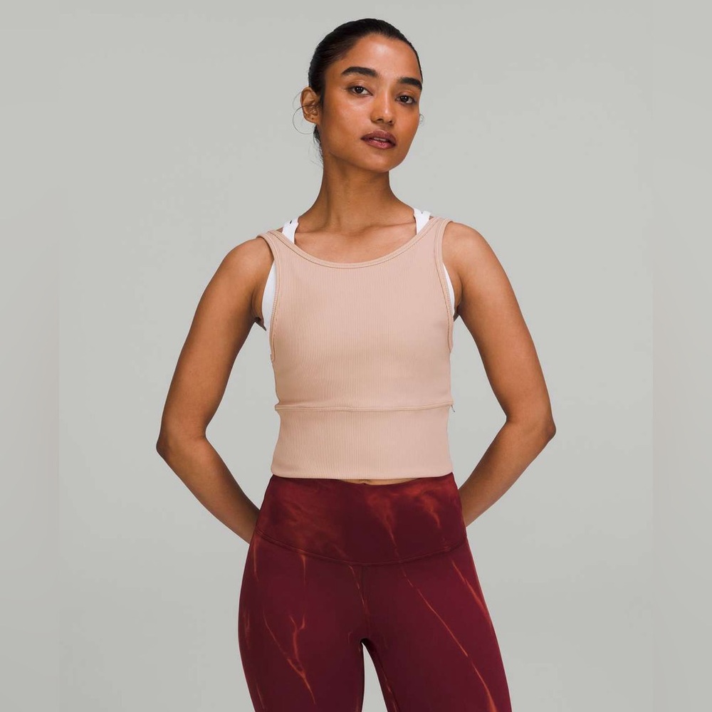 lululemon athletica Beige Tank Top